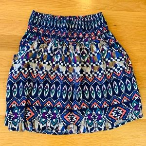 Tribal print midi skirt